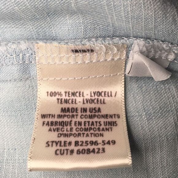 ANTHROPOLOGIE Cloth & Stone Crop Ruffle Tank Sz L - Picture 8 of 8